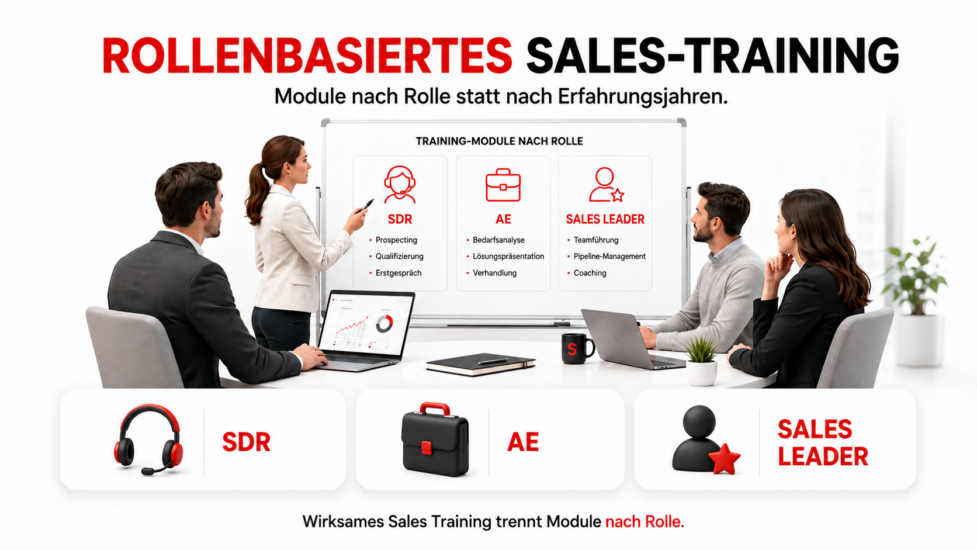 Sales Training B2B: Die wichtigsten Module für SDRs, AEs und Sales Leader