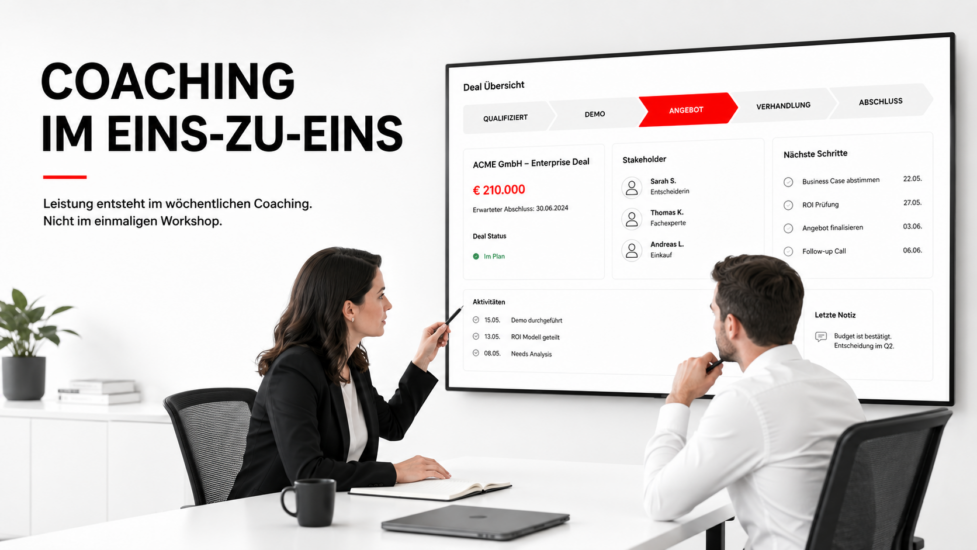 Vertriebscoaching im B2B: Warum Einzeltrainings nicht reichen